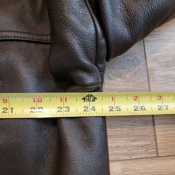 Walter Davoucci Double Breasted Blazer men's Leather Coat SzLarge - Picture 7 of 12